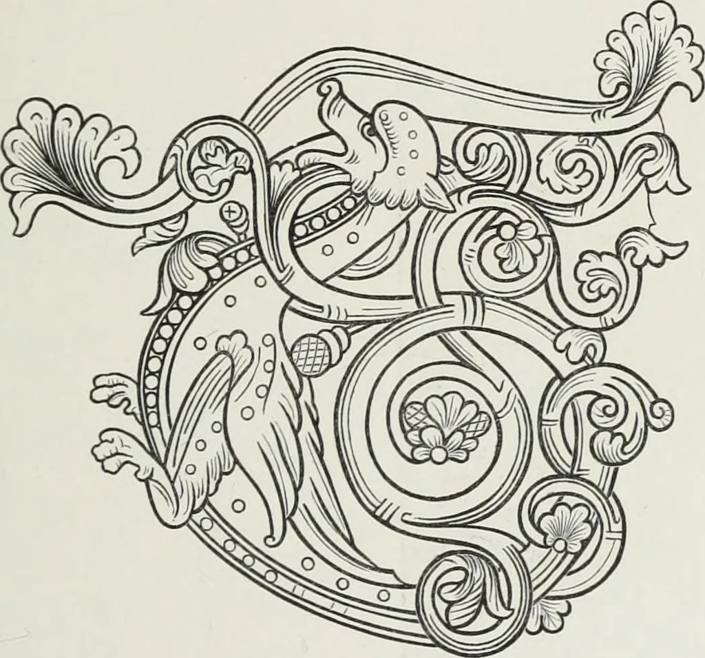 An illustration from The decorative arts ecclesiastical and civil of the Middle Ages, 1851, leaf 149