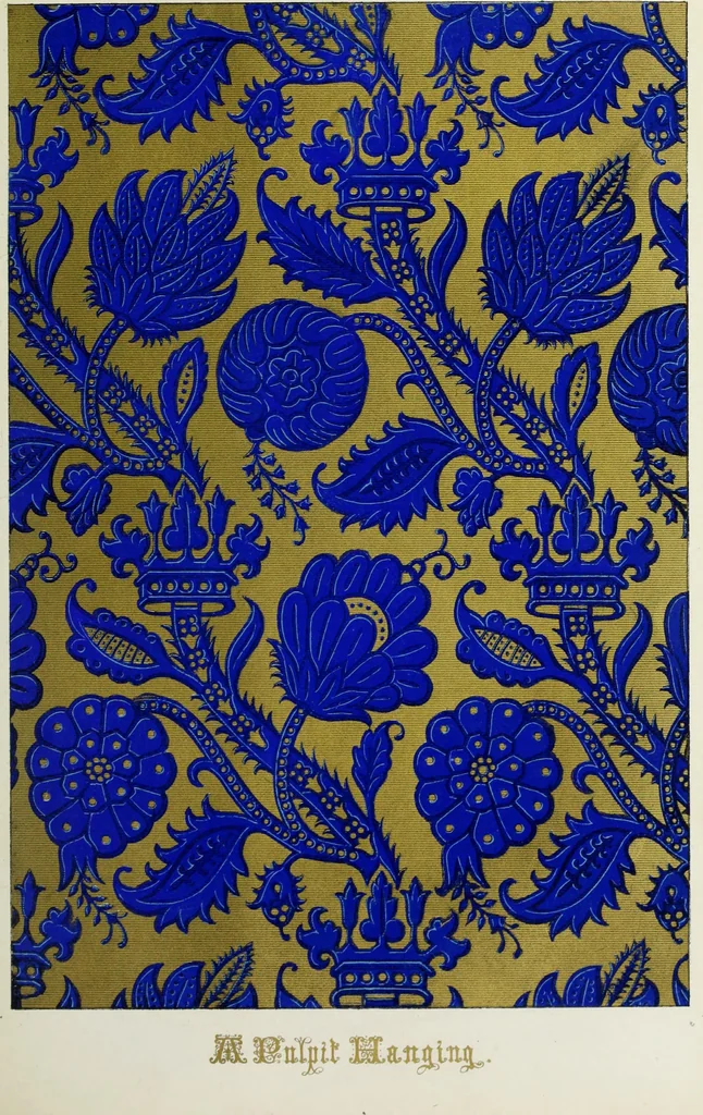 An illustration from The decorative arts ecclesiastical and civil of the Middle Ages, 1851, leaf 185