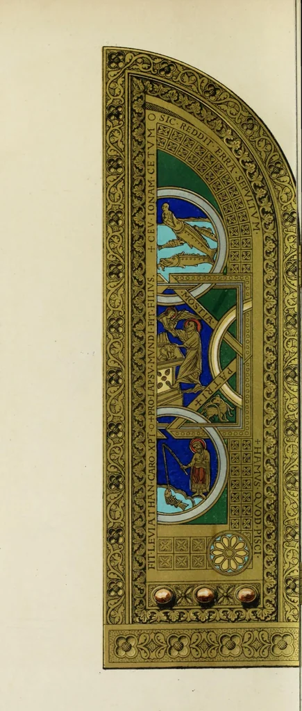 An illustration from The decorative arts ecclesiastical and civil of the Middle Ages, 1851, leaf 46