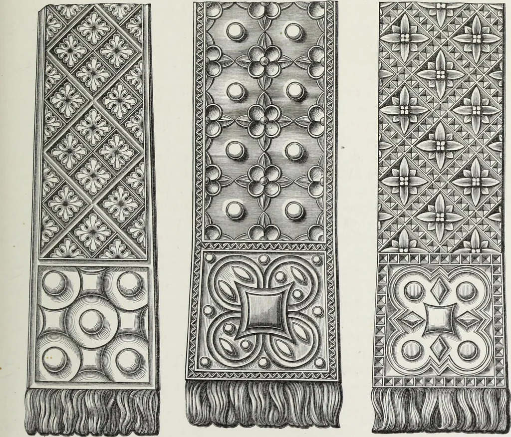An illustration from The decorative arts ecclesiastical and civil of the Middle Ages, 1851, leaf 51