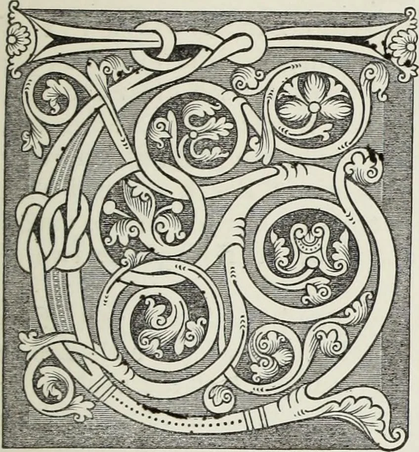 An illustration from The decorative arts ecclesiastical and civil of the Middle Ages, 1851, leaf 55