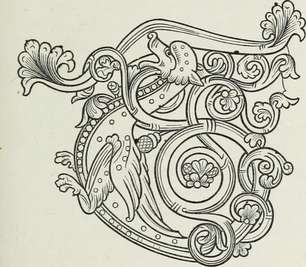 An illustration from The decorative arts ecclesiastical and civil of the Middle Ages, 1851, leaf 63