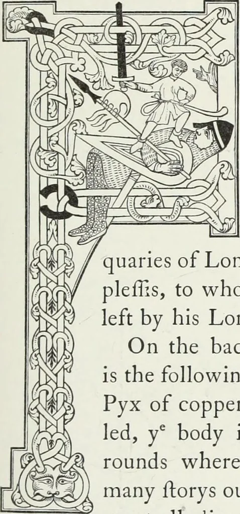 An illustration from The decorative arts ecclesiastical and civil of the Middle Ages, 1851, leaf 67
