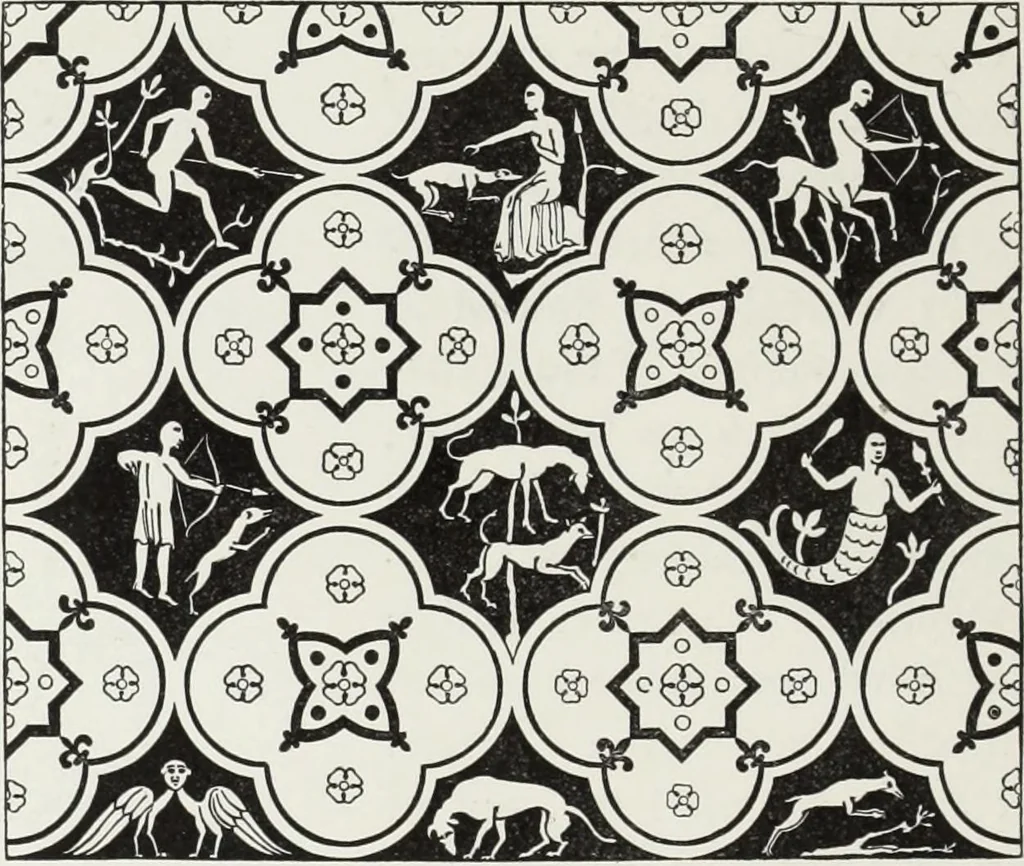 An illustration from The decorative arts ecclesiastical and civil of the Middle Ages, 1851, leaf 68