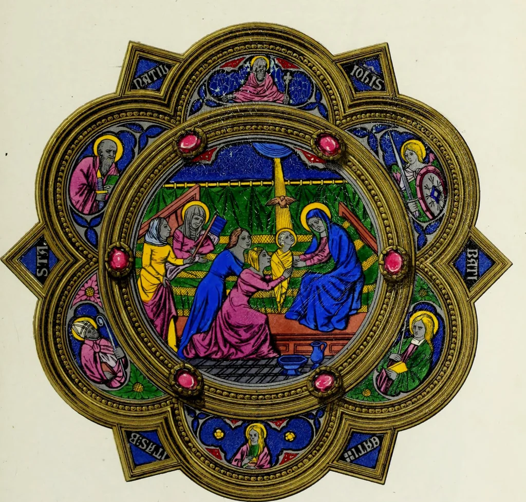An illustration from The decorative arts ecclesiastical and civil of the Middle Ages, 1851, leaf 69