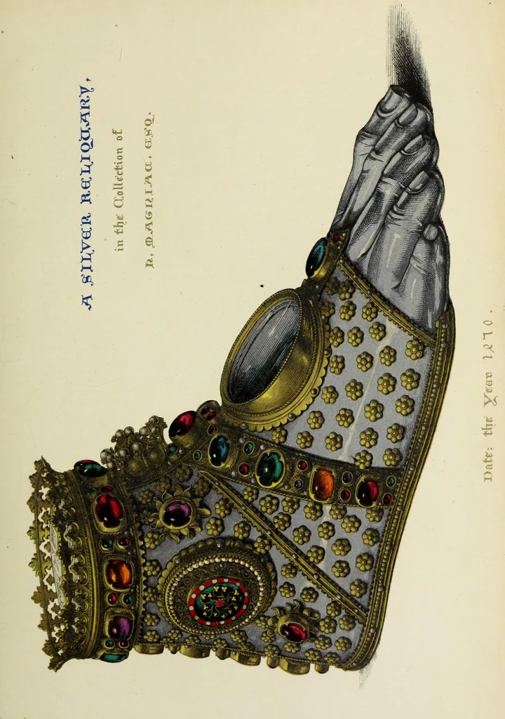 An illustration from The decorative arts ecclesiastical and civil of the Middle Ages, 1851, leaf 81