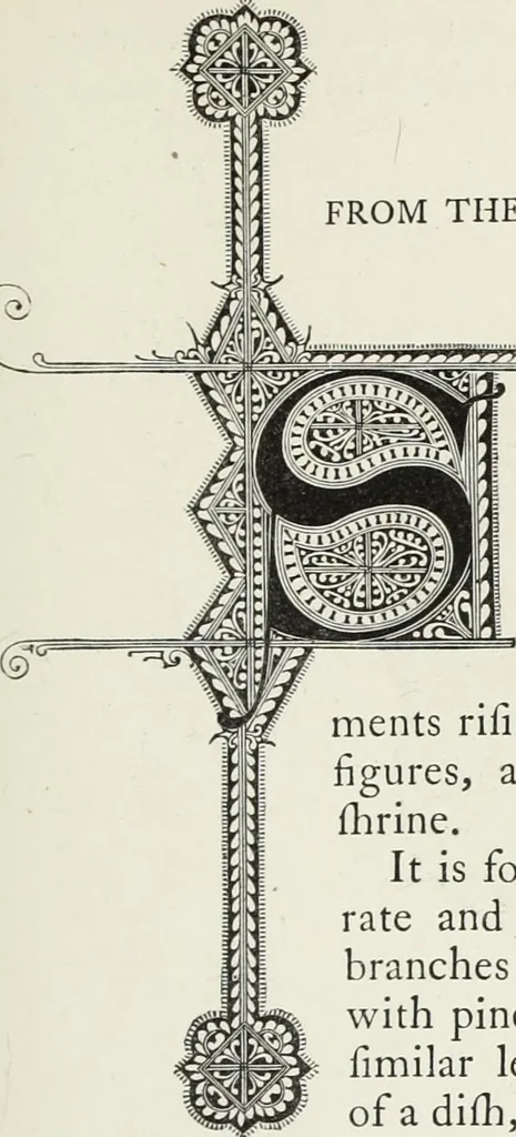 An illustration from The decorative arts ecclesiastical and civil of the Middle Ages, 1851, leaf 95