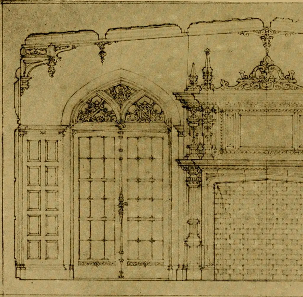 An illustration from Decorative elements in architecture; random observations on the eternal fitness of things from a decorative point of view, 1917, leaf 222