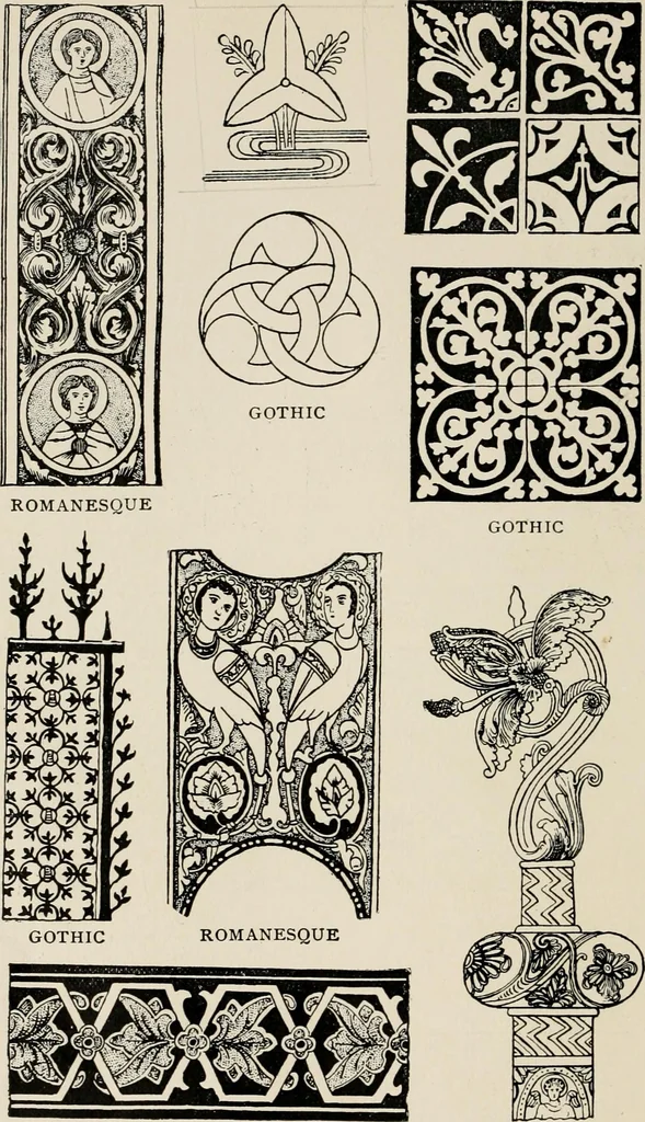 An illustration from The decorative periods, 1906, leaf 108