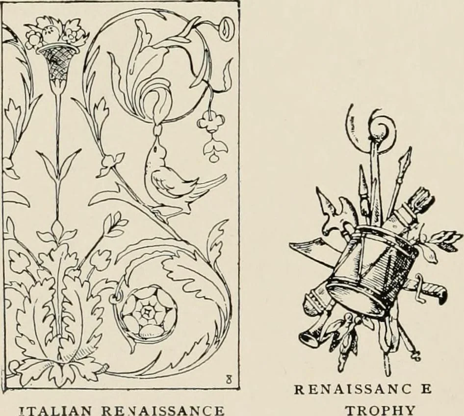 An illustration from The decorative periods, 1906, leaf 126