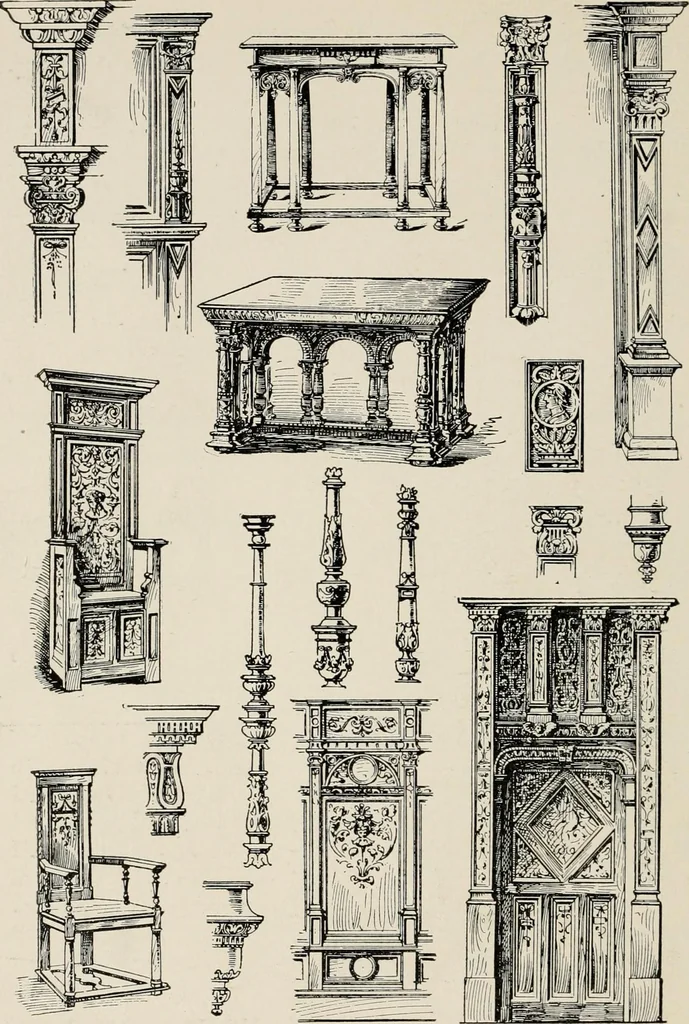 An illustration from The decorative periods, 1906, leaf 148