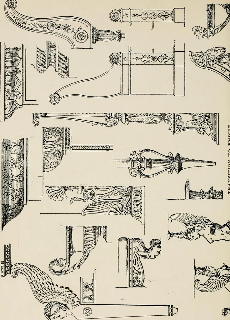 An illustration from The decorative periods, 1906, leaf 208