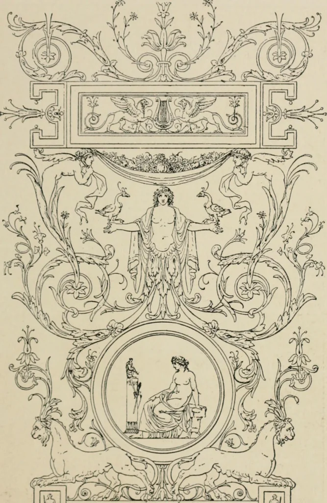 An illustration from The decorative periods, 1906, leaf 213