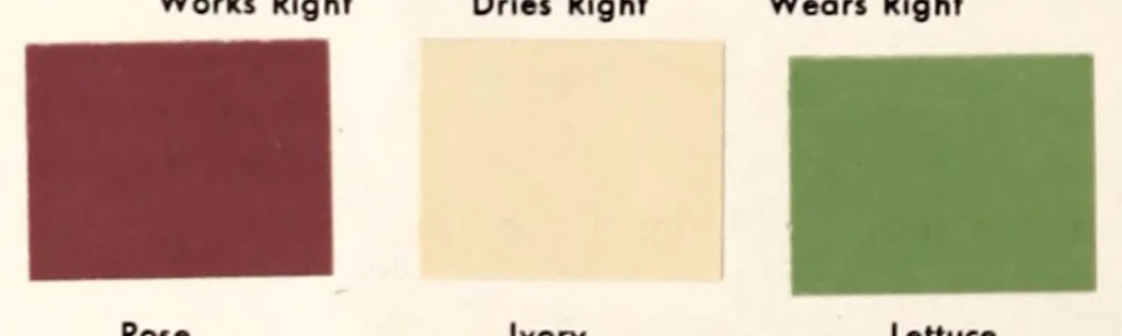 An illustration from Decorative suggestions : a handbook of color schemes sent you by paint headquarters., 1925, leaf 10
