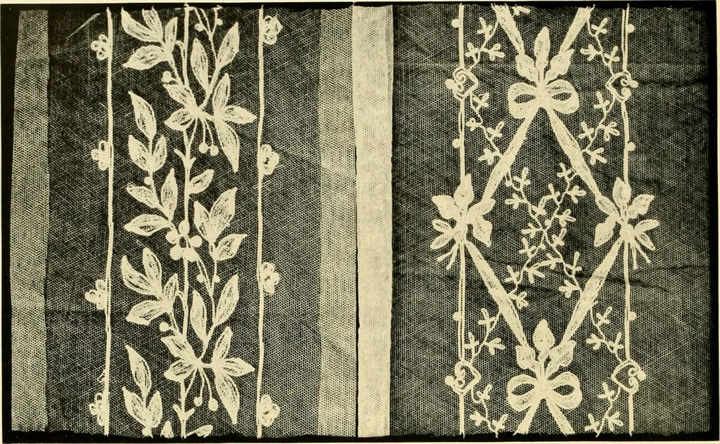 An illustration from Decorative textiles; an illustrated book on coverings for furniture, walls and floors, including damasks, brocades and velvets, tapestries, laces, embroideries, chintzes, cretones, drapery and furniture trimmings, wall papers, carpets and rugs, tooled and illuminated leathers, 1918, leaf 115