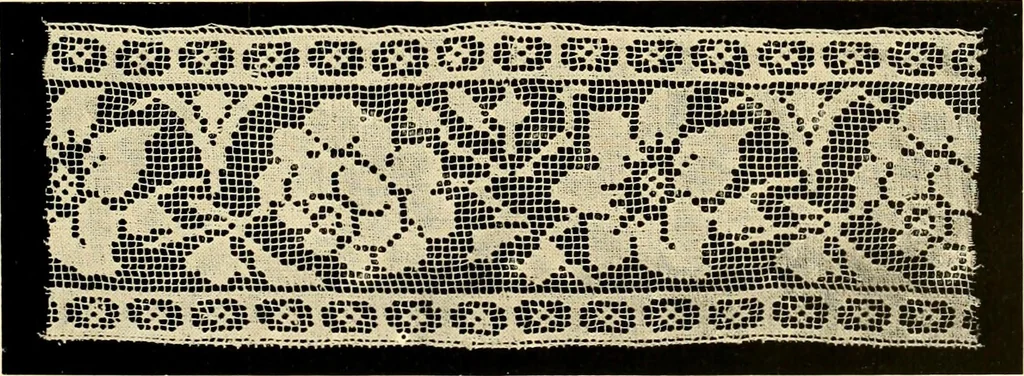 An illustration from Decorative textiles; an illustrated book on coverings for furniture, walls and floors, including damasks, brocades and velvets, tapestries, laces, embroideries, chintzes, cretones, drapery and furniture trimmings, wall papers, carpets and rugs, tooled and illuminated leathers, 1918, leaf 116