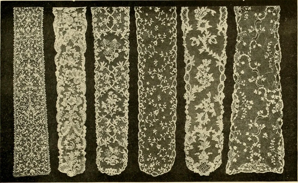 An illustration from Decorative textiles; an illustrated book on coverings for furniture, walls and floors, including damasks, brocades and velvets, tapestries, laces, embroideries, chintzes, cretones, drapery and furniture trimmings, wall papers, carpets and rugs, tooled and illuminated leathers, 1918, leaf 118
