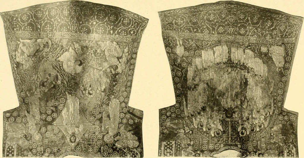 An illustration from Decorative textiles; an illustrated book on coverings for furniture, walls and floors, including damasks, brocades and velvets, tapestries, laces, embroideries, chintzes, cretones, drapery and furniture trimmings, wall papers, carpets and rugs, tooled and illuminated leathers, 1918, leaf 137