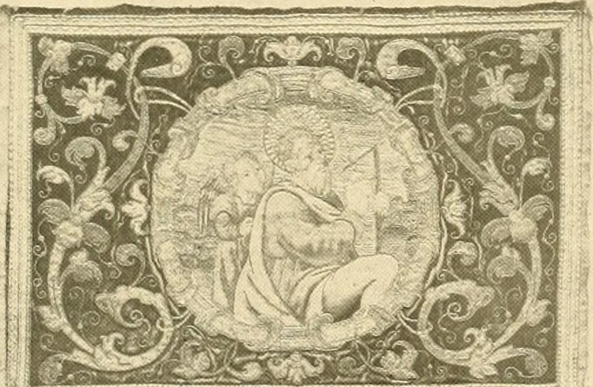 An illustration from Decorative textiles; an illustrated book on coverings for furniture, walls and floors, including damasks, brocades and velvets, tapestries, laces, embroideries, chintzes, cretones, drapery and furniture trimmings, wall papers, carpets and rugs, tooled and illuminated leathers, 1918, leaf 140