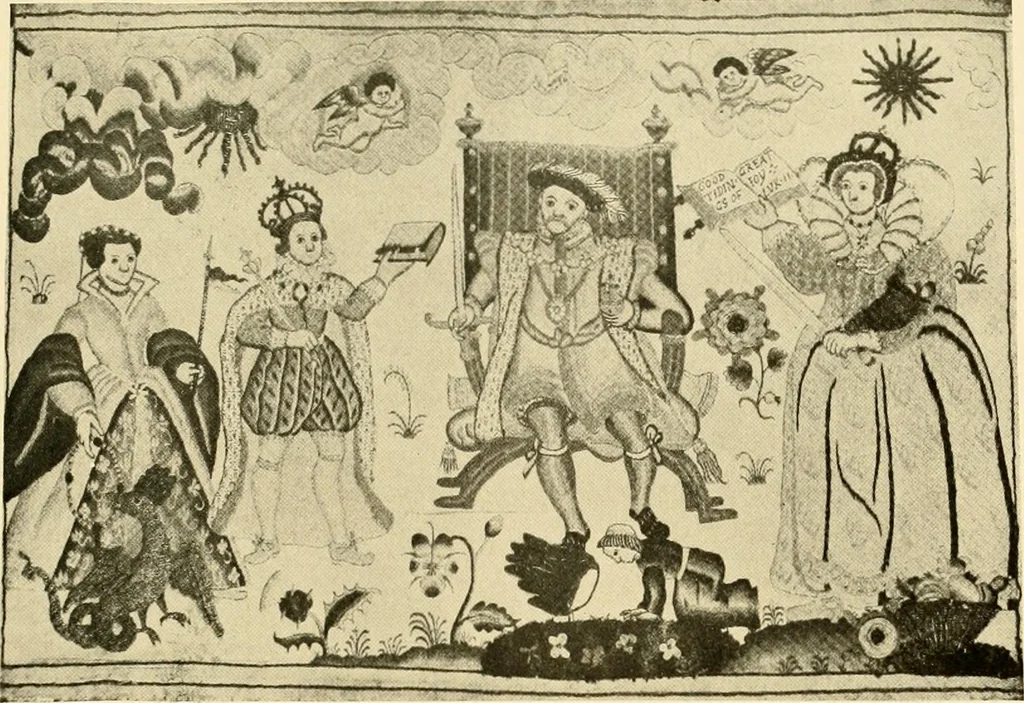 An illustration from Decorative textiles; an illustrated book on coverings for furniture, walls and floors, including damasks, brocades and velvets, tapestries, laces, embroideries, chintzes, cretones, drapery and furniture trimmings, wall papers, carpets and rugs, tooled and illuminated leathers, 1918, leaf 142