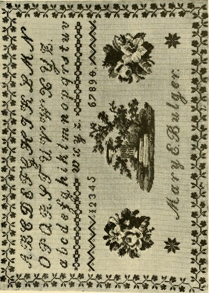 An illustration from Decorative textiles; an illustrated book on coverings for furniture, walls and floors, including damasks, brocades and velvets, tapestries, laces, embroideries, chintzes, cretones, drapery and furniture trimmings, wall papers, carpets and rugs, tooled and illuminated leathers, 1918, leaf 160
