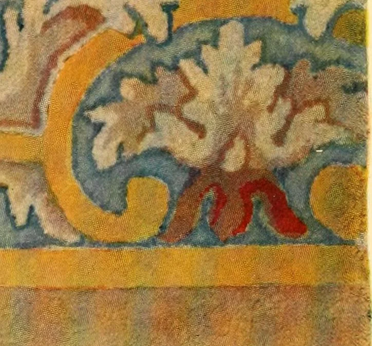 An illustration from Decorative textiles; an illustrated book on coverings for furniture, walls and floors, including damasks, brocades and velvets, tapestries, laces, embroideries, chintzes, cretones, drapery and furniture trimmings, wall papers, carpets and rugs, tooled and illuminated leathers, 1918, leaf 170