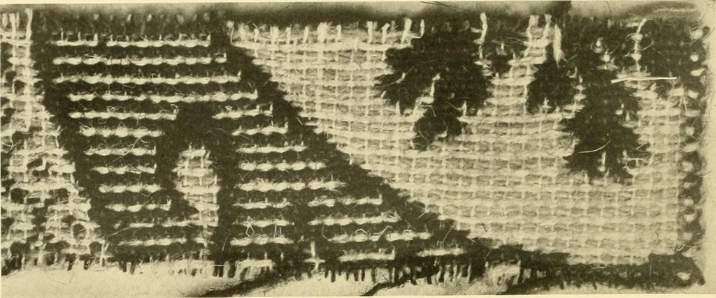 An illustration from Decorative textiles; an illustrated book on coverings for furniture, walls and floors, including damasks, brocades and velvets, tapestries, laces, embroideries, chintzes, cretones, drapery and furniture trimmings, wall papers, carpets and rugs, tooled and illuminated leathers, 1918, leaf 195
