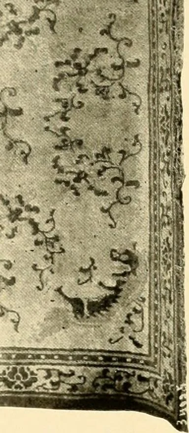 An illustration from Decorative textiles; an illustrated book on coverings for furniture, walls and floors, including damasks, brocades and velvets, tapestries, laces, embroideries, chintzes, cretones, drapery and furniture trimmings, wall papers, carpets and rugs, tooled and illuminated leathers, 1918, leaf 210