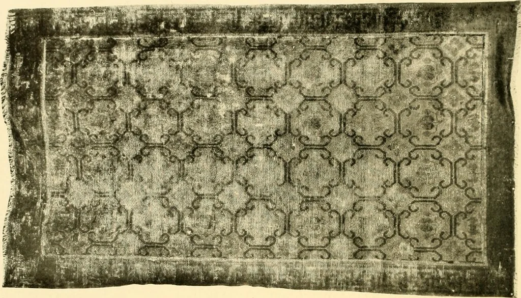 An illustration from Decorative textiles; an illustrated book on coverings for furniture, walls and floors, including damasks, brocades and velvets, tapestries, laces, embroideries, chintzes, cretones, drapery and furniture trimmings, wall papers, carpets and rugs, tooled and illuminated leathers, 1918, leaf 211