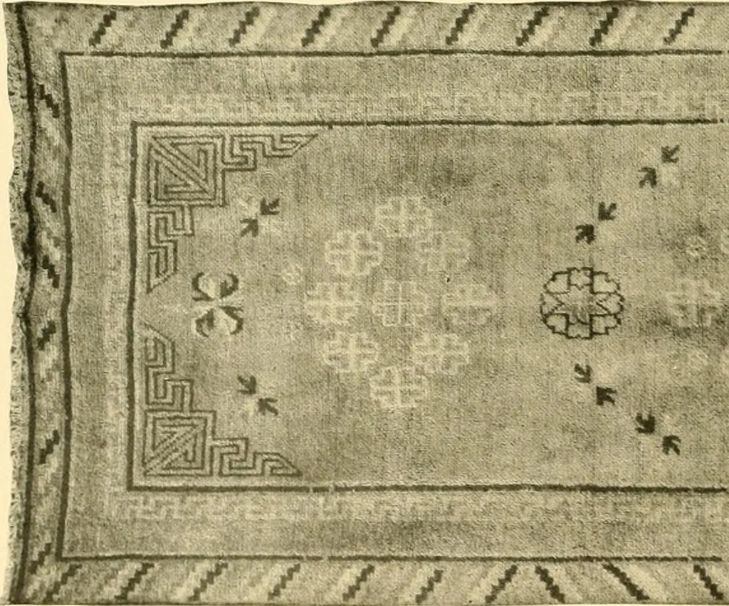 An illustration from Decorative textiles; an illustrated book on coverings for furniture, walls and floors, including damasks, brocades and velvets, tapestries, laces, embroideries, chintzes, cretones, drapery and furniture trimmings, wall papers, carpets and rugs, tooled and illuminated leathers, 1918, leaf 211