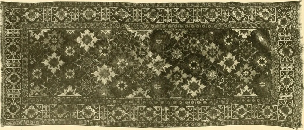 An illustration from Decorative textiles; an illustrated book on coverings for furniture, walls and floors, including damasks, brocades and velvets, tapestries, laces, embroideries, chintzes, cretones, drapery and furniture trimmings, wall papers, carpets and rugs, tooled and illuminated leathers, 1918, leaf 225