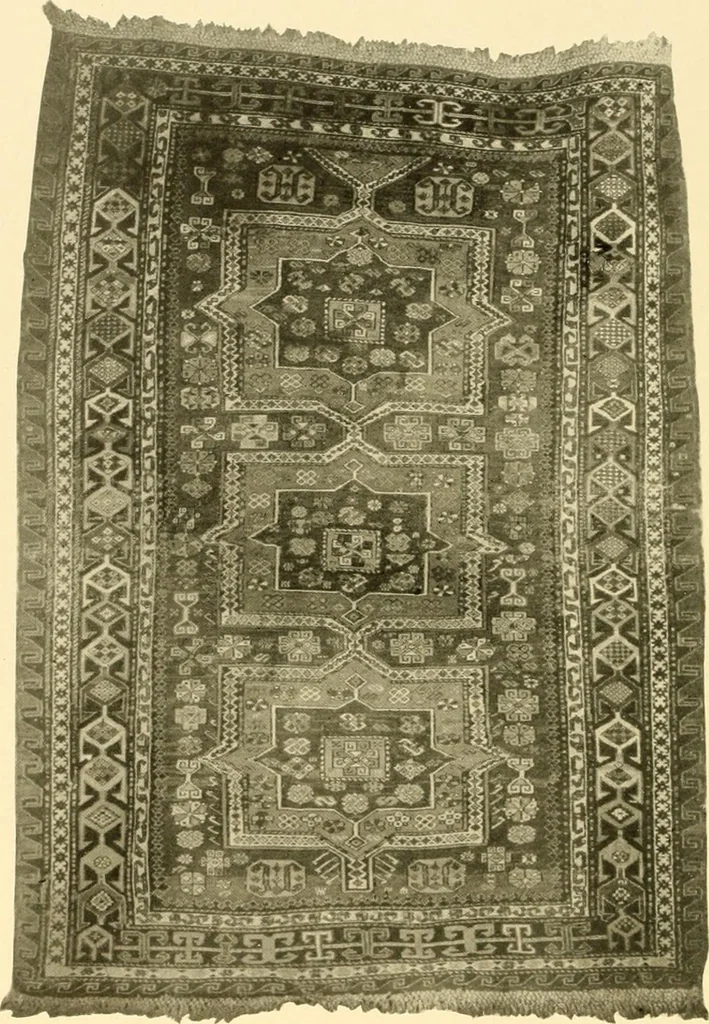An illustration from Decorative textiles; an illustrated book on coverings for furniture, walls and floors, including damasks, brocades and velvets, tapestries, laces, embroideries, chintzes, cretones, drapery and furniture trimmings, wall papers, carpets and rugs, tooled and illuminated leathers, 1918, leaf 227