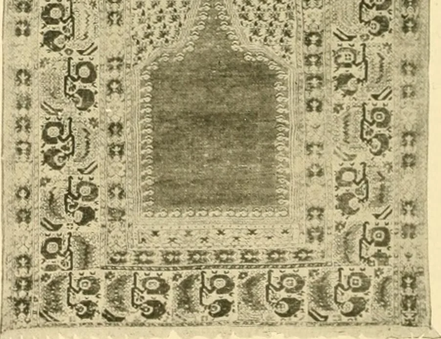 An illustration from Decorative textiles; an illustrated book on coverings for furniture, walls and floors, including damasks, brocades and velvets, tapestries, laces, embroideries, chintzes, cretones, drapery and furniture trimmings, wall papers, carpets and rugs, tooled and illuminated leathers, 1918, leaf 229