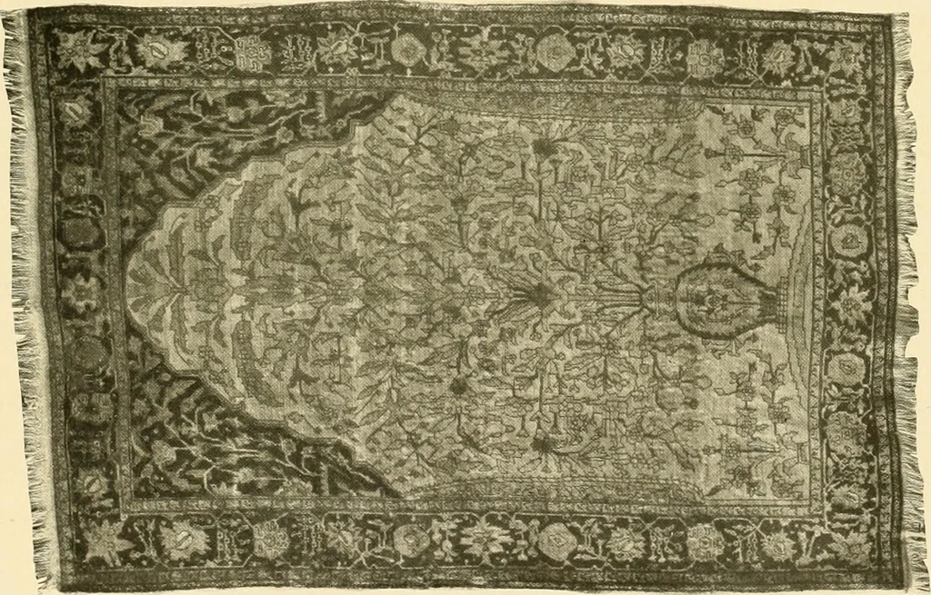 An illustration from Decorative textiles; an illustrated book on coverings for furniture, walls and floors, including damasks, brocades and velvets, tapestries, laces, embroideries, chintzes, cretones, drapery and furniture trimmings, wall papers, carpets and rugs, tooled and illuminated leathers, 1918, leaf 248