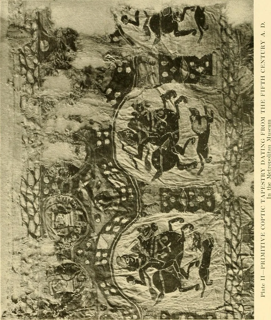 An illustration from Decorative textiles; an illustrated book on coverings for furniture, walls and floors, including damasks, brocades and velvets, tapestries, laces, embroideries, chintzes, cretones, drapery and furniture trimmings, wall papers, carpets and rugs, tooled and illuminated leathers, 1918, leaf 259
