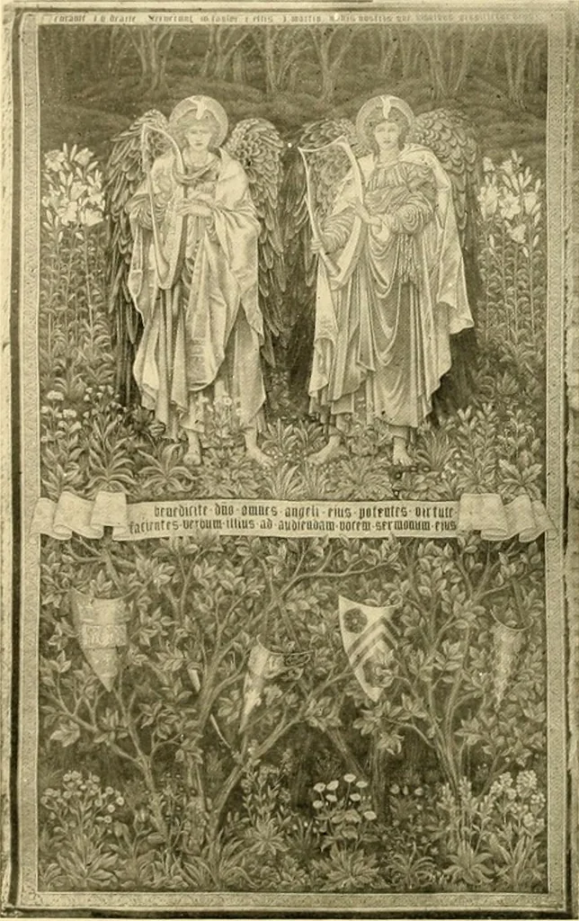 An illustration from Decorative textiles; an illustrated book on coverings for furniture, walls and floors, including damasks, brocades and velvets, tapestries, laces, embroideries, chintzes, cretones, drapery and furniture trimmings, wall papers, carpets and rugs, tooled and illuminated leathers, 1918, leaf 269