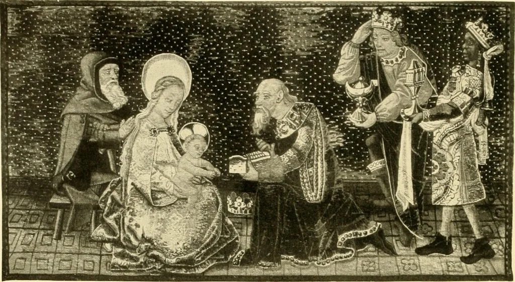 An illustration from Decorative textiles; an illustrated book on coverings for furniture, walls and floors, including damasks, brocades and velvets, tapestries, laces, embroideries, chintzes, cretones, drapery and furniture trimmings, wall papers, carpets and rugs, tooled and illuminated leathers, 1918, leaf 293