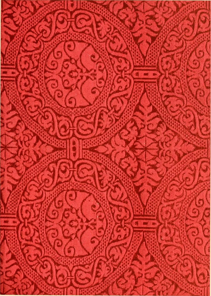 An illustration from Decorative textiles; an illustrated book on coverings for furniture, walls and floors, including damasks, brocades and velvets, tapestries, laces, embroideries, chintzes, cretones, drapery and furniture trimmings, wall papers, carpets and rugs, tooled and illuminated leathers, 1918, leaf 32