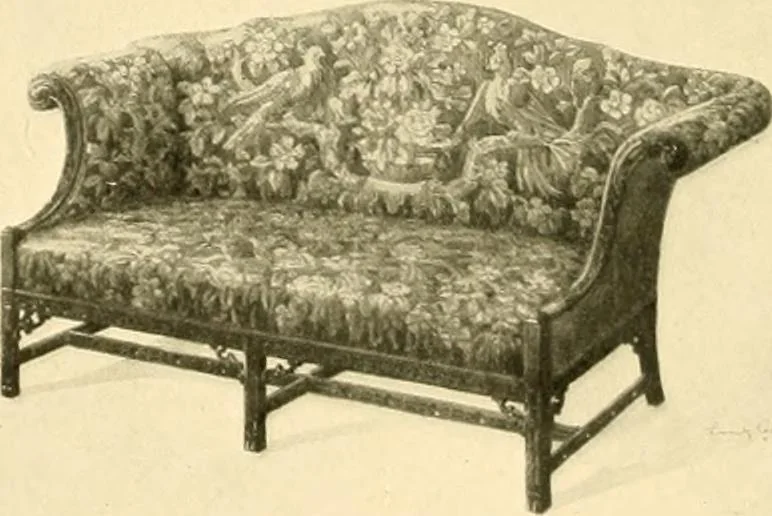 An illustration from Decorative textiles; an illustrated book on coverings for furniture, walls and floors, including damasks, brocades and velvets, tapestries, laces, embroideries, chintzes, cretones, drapery and furniture trimmings, wall papers, carpets and rugs, tooled and illuminated leathers, 1918, leaf 349