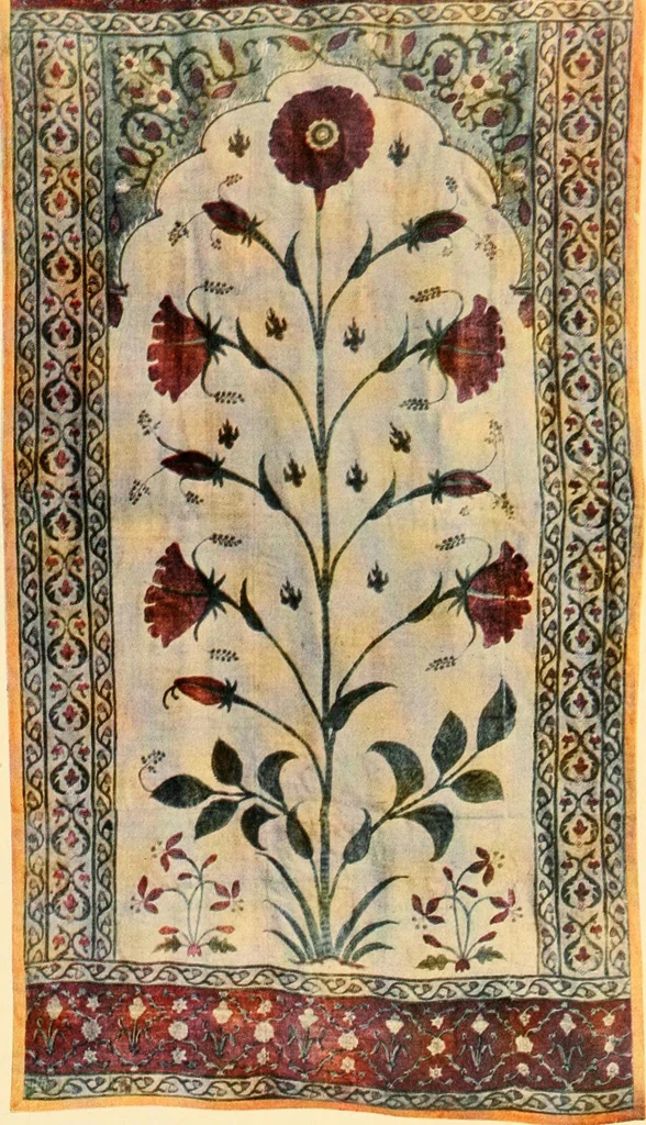 An illustration from Decorative textiles; an illustrated book on coverings for furniture, walls and floors, including damasks, brocades and velvets, tapestries, laces, embroideries, chintzes, cretones, drapery and furniture trimmings, wall papers, carpets and rugs, tooled and illuminated leathers, 1918, leaf 352
