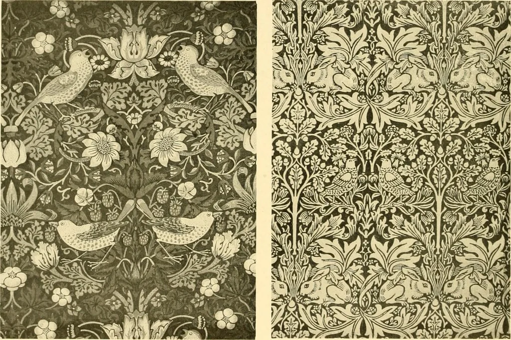 An illustration from Decorative textiles; an illustrated book on coverings for furniture, walls and floors, including damasks, brocades and velvets, tapestries, laces, embroideries, chintzes, cretones, drapery and furniture trimmings, wall papers, carpets and rugs, tooled and illuminated leathers, 1918, leaf 379