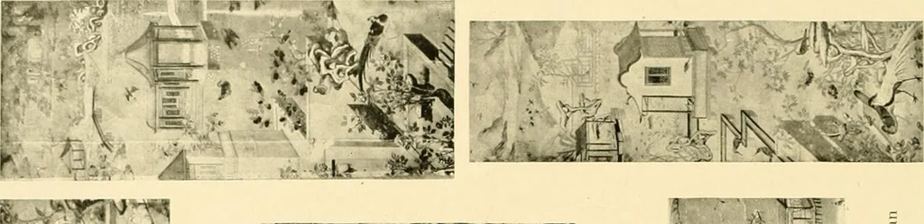 An illustration from Decorative textiles; an illustrated book on coverings for furniture, walls and floors, including damasks, brocades and velvets, tapestries, laces, embroideries, chintzes, cretones, drapery and furniture trimmings, wall papers, carpets and rugs, tooled and illuminated leathers, 1918, leaf 389