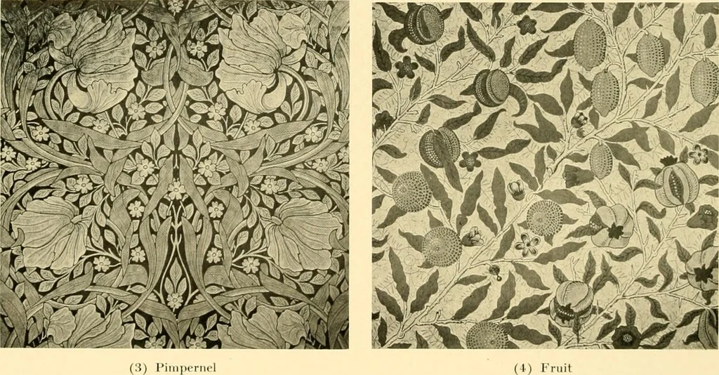 An illustration from Decorative textiles; an illustrated book on coverings for furniture, walls and floors, including damasks, brocades and velvets, tapestries, laces, embroideries, chintzes, cretones, drapery and furniture trimmings, wall papers, carpets and rugs, tooled and illuminated leathers, 1918, leaf 407