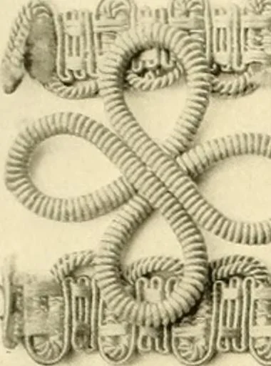 An illustration from Decorative textiles; an illustrated book on coverings for furniture, walls and floors, including damasks, brocades and velvets, tapestries, laces, embroideries, chintzes, cretones, drapery and furniture trimmings, wall papers, carpets and rugs, tooled and illuminated leathers, 1918, leaf 429