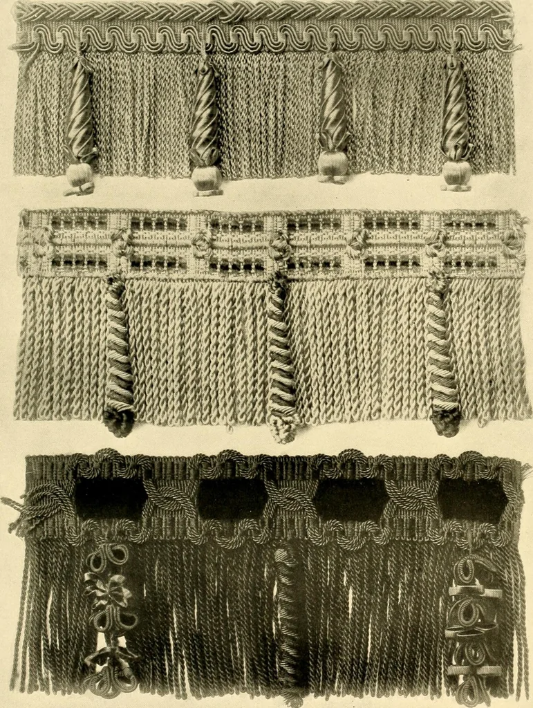 An illustration from Decorative textiles; an illustrated book on coverings for furniture, walls and floors, including damasks, brocades and velvets, tapestries, laces, embroideries, chintzes, cretones, drapery and furniture trimmings, wall papers, carpets and rugs, tooled and illuminated leathers, 1918, leaf 432