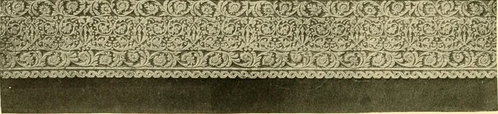 An illustration from Decorative textiles; an illustrated book on coverings for furniture, walls and floors, including damasks, brocades and velvets, tapestries, laces, embroideries, chintzes, cretones, drapery and furniture trimmings, wall papers, carpets and rugs, tooled and illuminated leathers, 1918, leaf 463