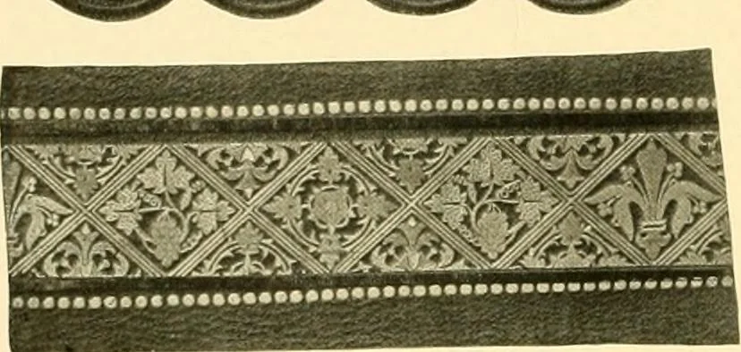 An illustration from Decorative textiles; an illustrated book on coverings for furniture, walls and floors, including damasks, brocades and velvets, tapestries, laces, embroideries, chintzes, cretones, drapery and furniture trimmings, wall papers, carpets and rugs, tooled and illuminated leathers, 1918, leaf 463