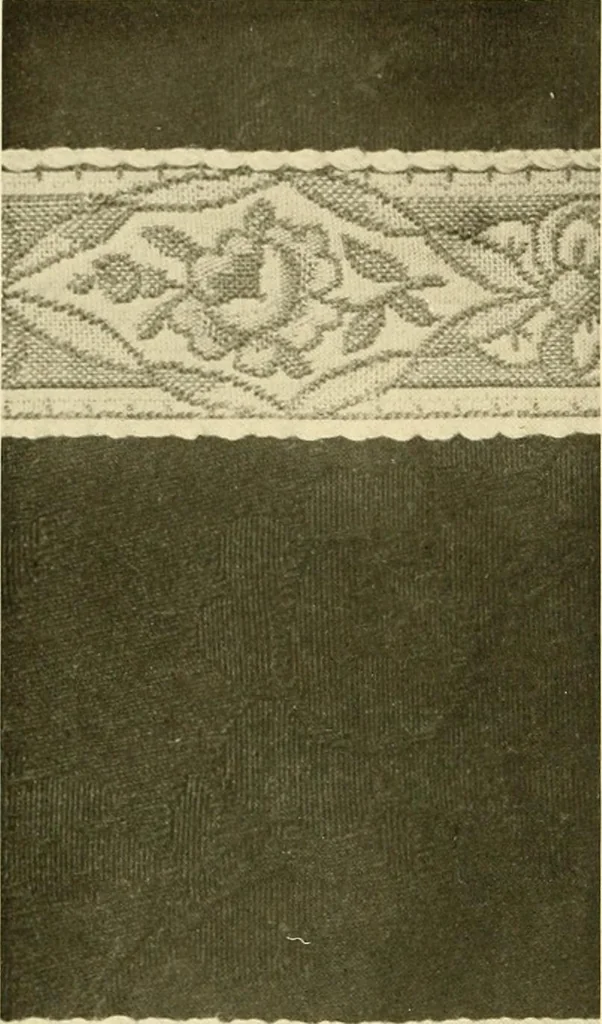 An illustration from Decorative textiles; an illustrated book on coverings for furniture, walls and floors, including damasks, brocades and velvets, tapestries, laces, embroideries, chintzes, cretones, drapery and furniture trimmings, wall papers, carpets and rugs, tooled and illuminated leathers, 1918, leaf 95