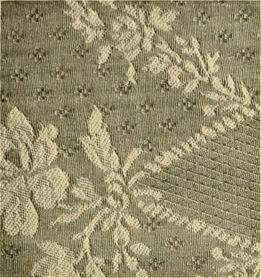 An illustration from Decorative textiles; an illustrated book on coverings for furniture, walls and floors, including damasks, brocades and velvets, tapestries, laces, embroideries, chintzes, cretones, drapery and furniture trimmings, wall papers, carpets and rugs, tooled and illuminated leathers, 1918, leaf 97