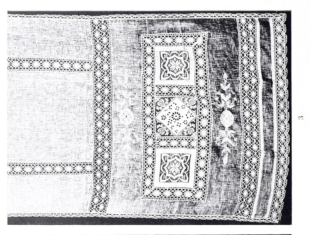 An illustration from Decorative textiles : an illustrated book on coverings for furniture, walls and floors, including damasks, brocades and velvets, tapestries, laces, embroideries, chintzes, cretonnes, drapery and furniture trimmings, wall papers, carpets and rugs, tooled and illuminated leathers, 1918, leaf 134